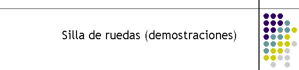 Silla de ruedas (demostraciones)