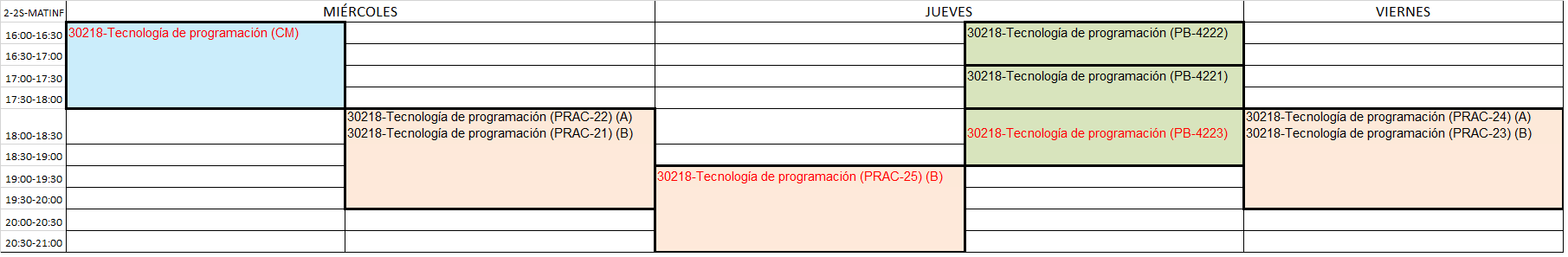 Segundo curso, segundo semestre (comenzó a impartirse el curso 2020/2021)
