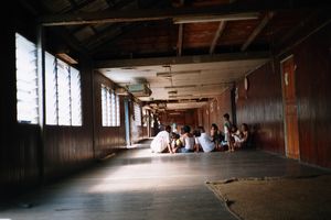 Sarawak, Borneo (Longhouse N Sut, veranda)